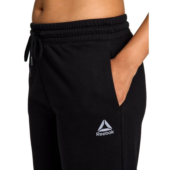 New Women's Black Reebok Studio Wide Leg Sweatpants Size M - Picture 4 of 6